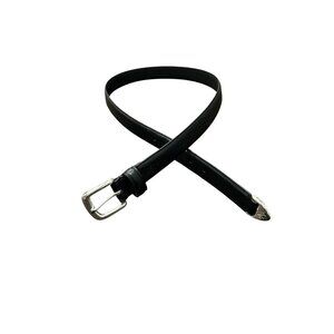 Nautica Genuine Leather Black Belt With Silver Buckle Size 36 Timeless